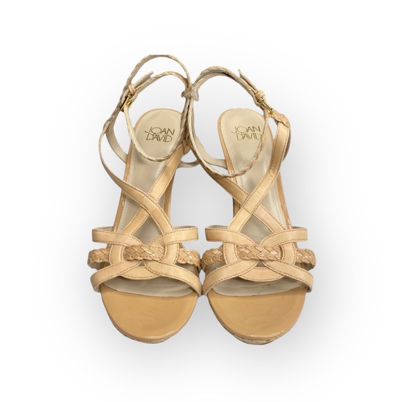 Joan & David ☼ Dakenyon Platforms Stiletto Heel Sandals ☼ Nude Patent Leather ☼ - Picture 7 of 16